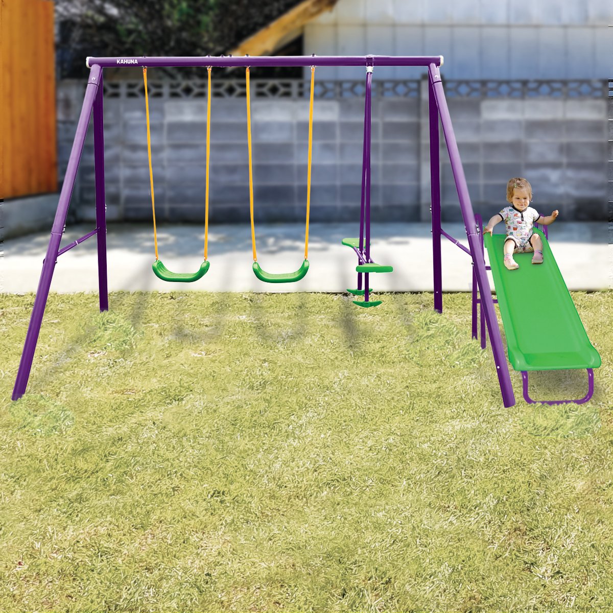 Swing Set with Slide
