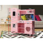 Keezi Kids Wooden Kitchen Set Pretend Play Kitchen Toys Cooking Children Girl