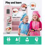 Keezi Kids Wooden Kitchen Set Pretend Play Kitchen Toys Cooking Children Girl