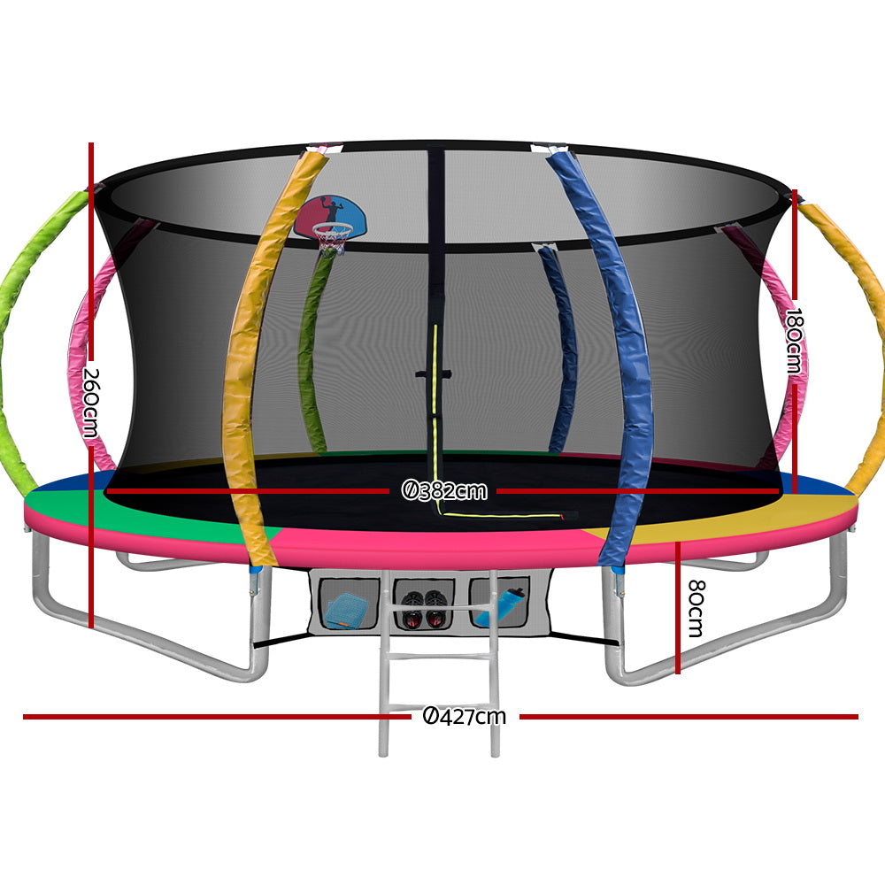 14ft Trampoline Multi Colour