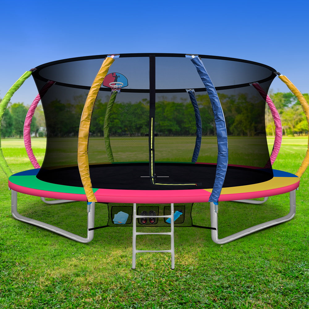 14ft Trampoline Multi Colour