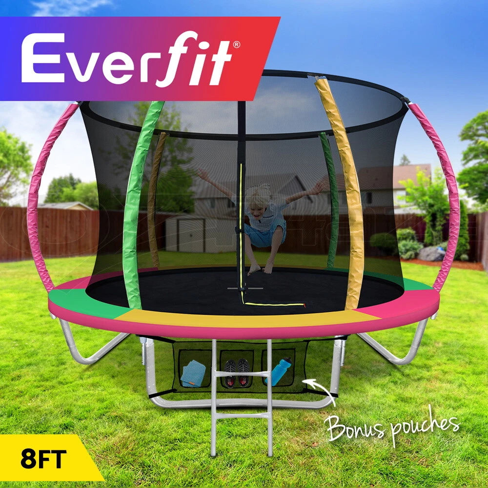 8FT Trampoline Multi Colour